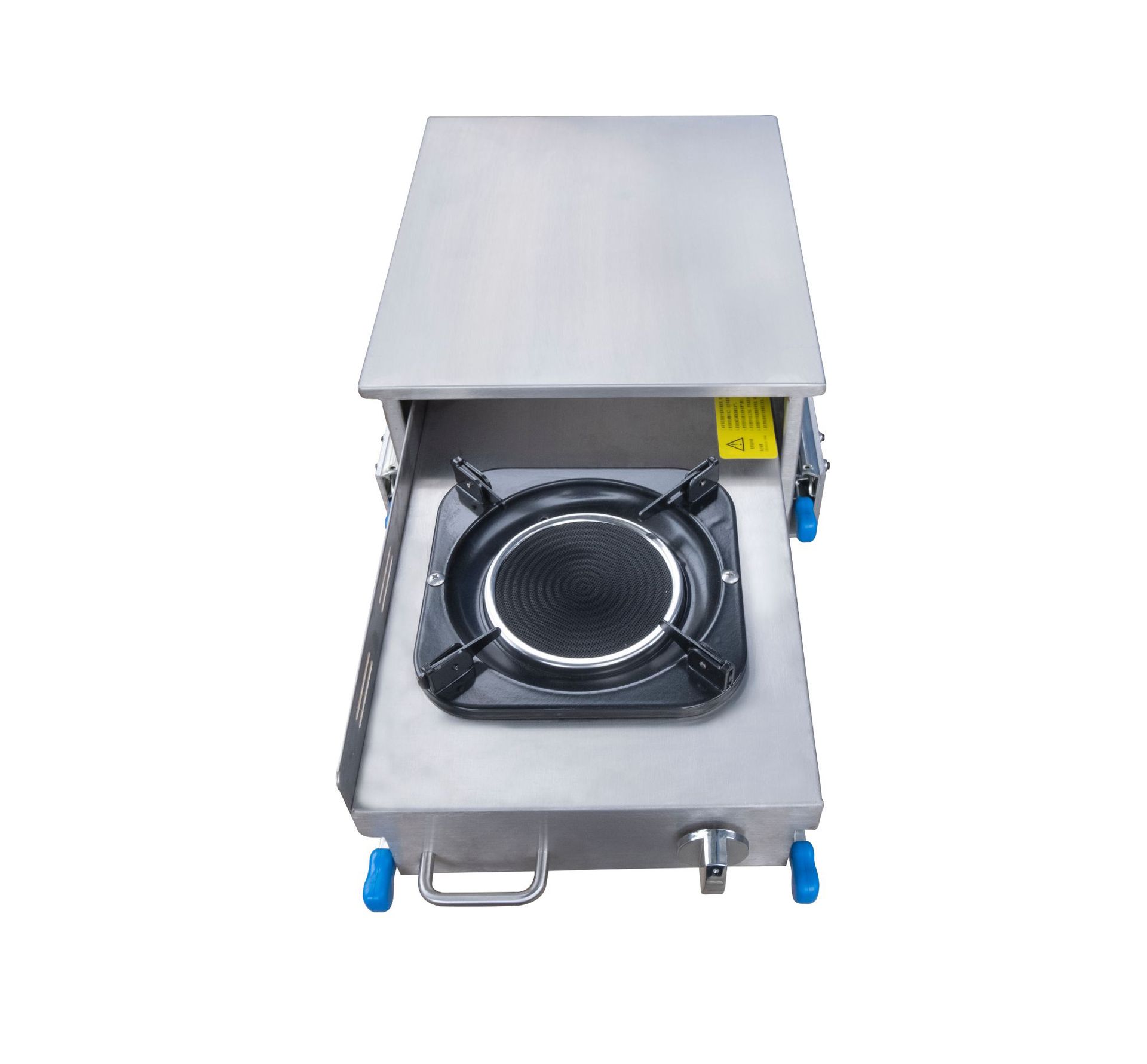 Cocina lateral de RV Estufa de extracción al aire libre con tabla de cortar Mini estufa de gas de un solo ojo GR-C003G