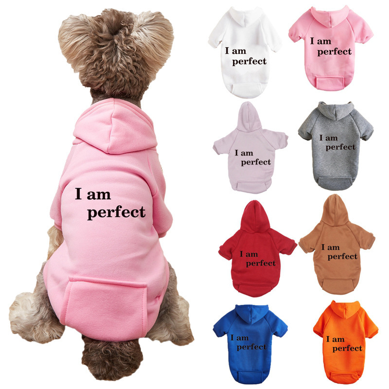 Letter print pet dog loose hooded sweatshirt casual pullover small cat Teddy bear clothes Letter print pet dog loose hooded sweatshirt casual pullover small cat Teddy bear clothes