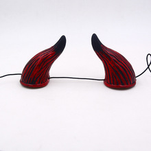 牛魔王万圣节装扮头箍恶魔牛角红色成人儿童派对演出酒吧舞会道具