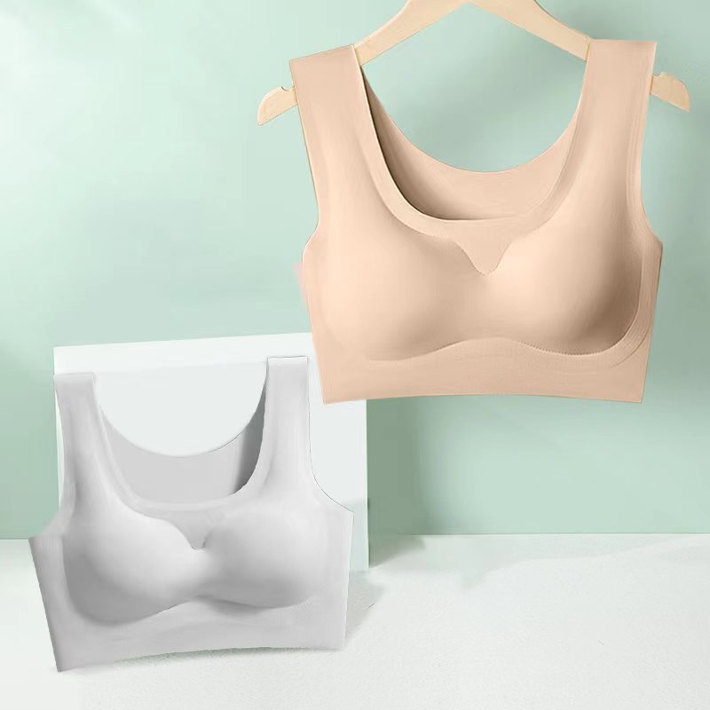 Ropa interior sin marcas para mujeres, pecho grande, pecho pequeño, bra, chaleco de belleza, copa fija integral, bra deportivo, pecho ligero