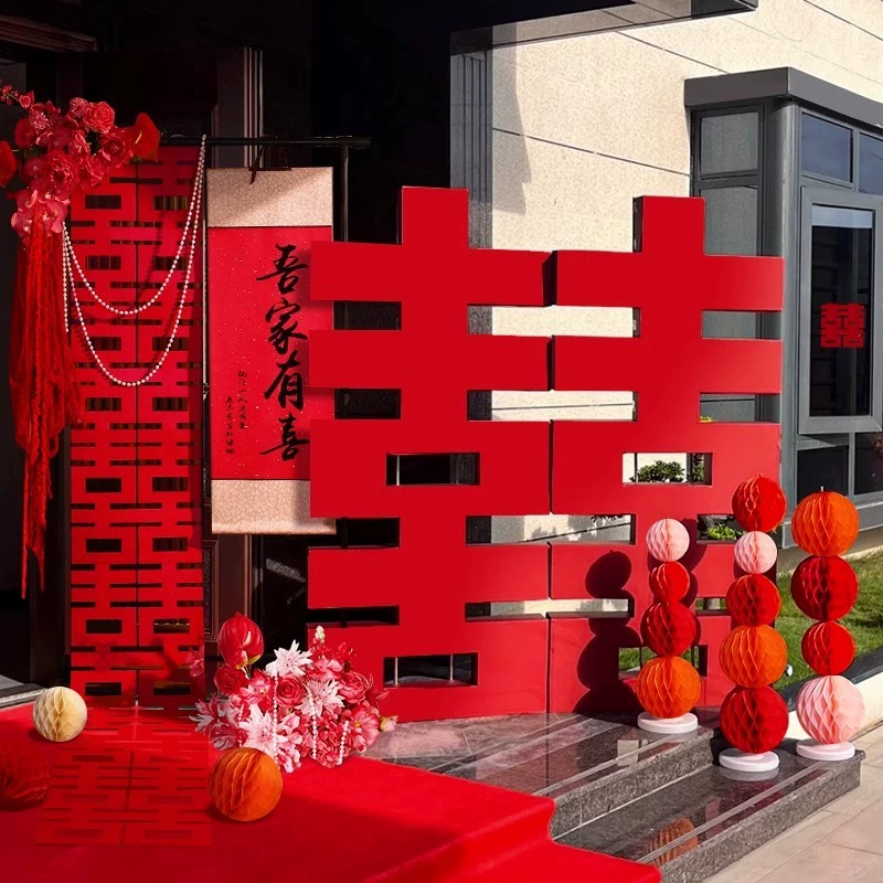 Трехмерный декор для свадебного зала с изображением двойного счастья, напольная KT-панель для свадебного оформления в деревенском стиле.