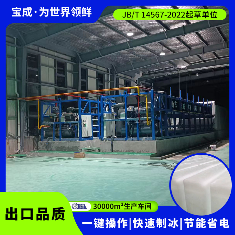 宝成 5-300吨大型块冰机 蔬菜水产保鲜冰块机 大型条冰直冷无盐水