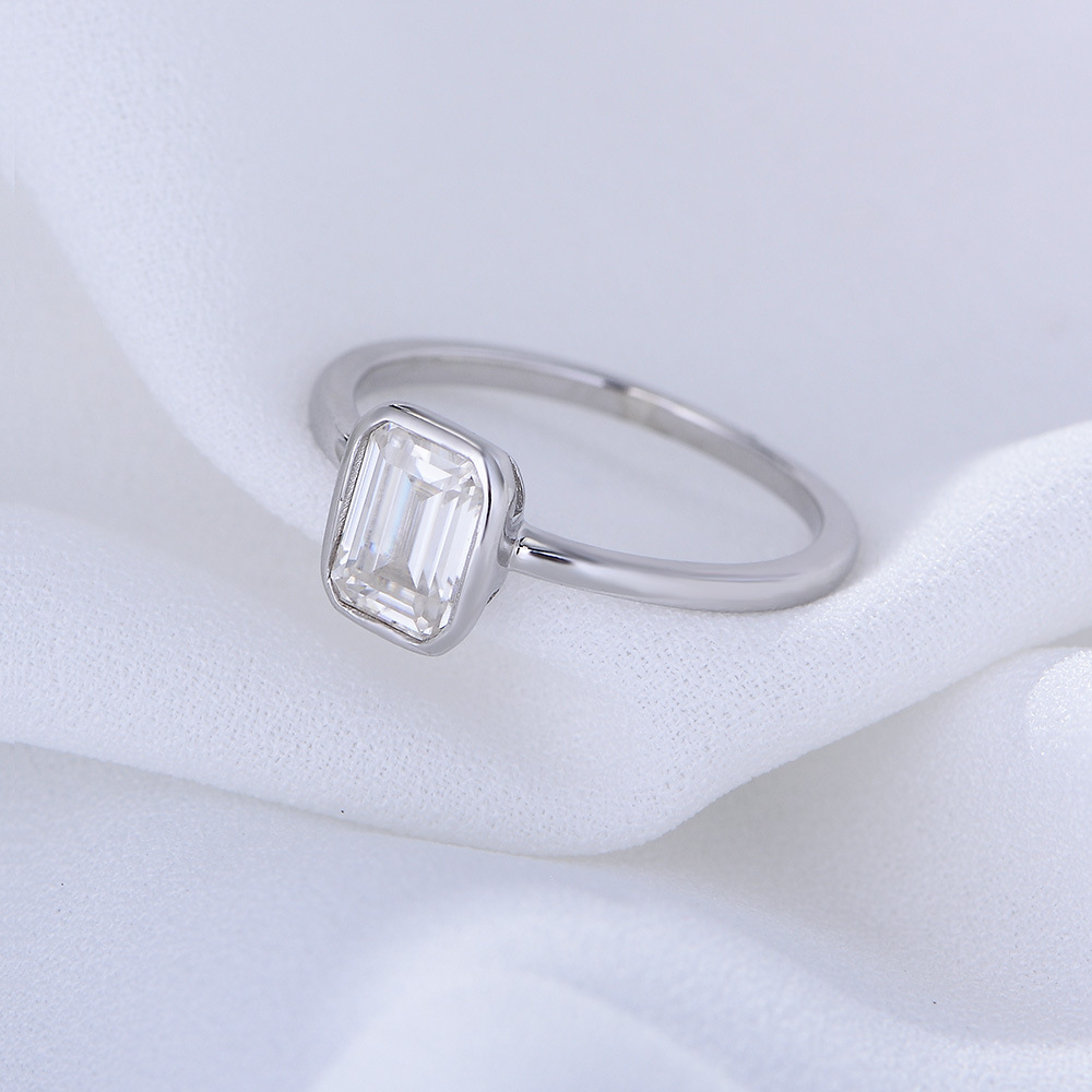 Women'S Gender Basic Style 925 Sterling Silver Zircon Square Rings
