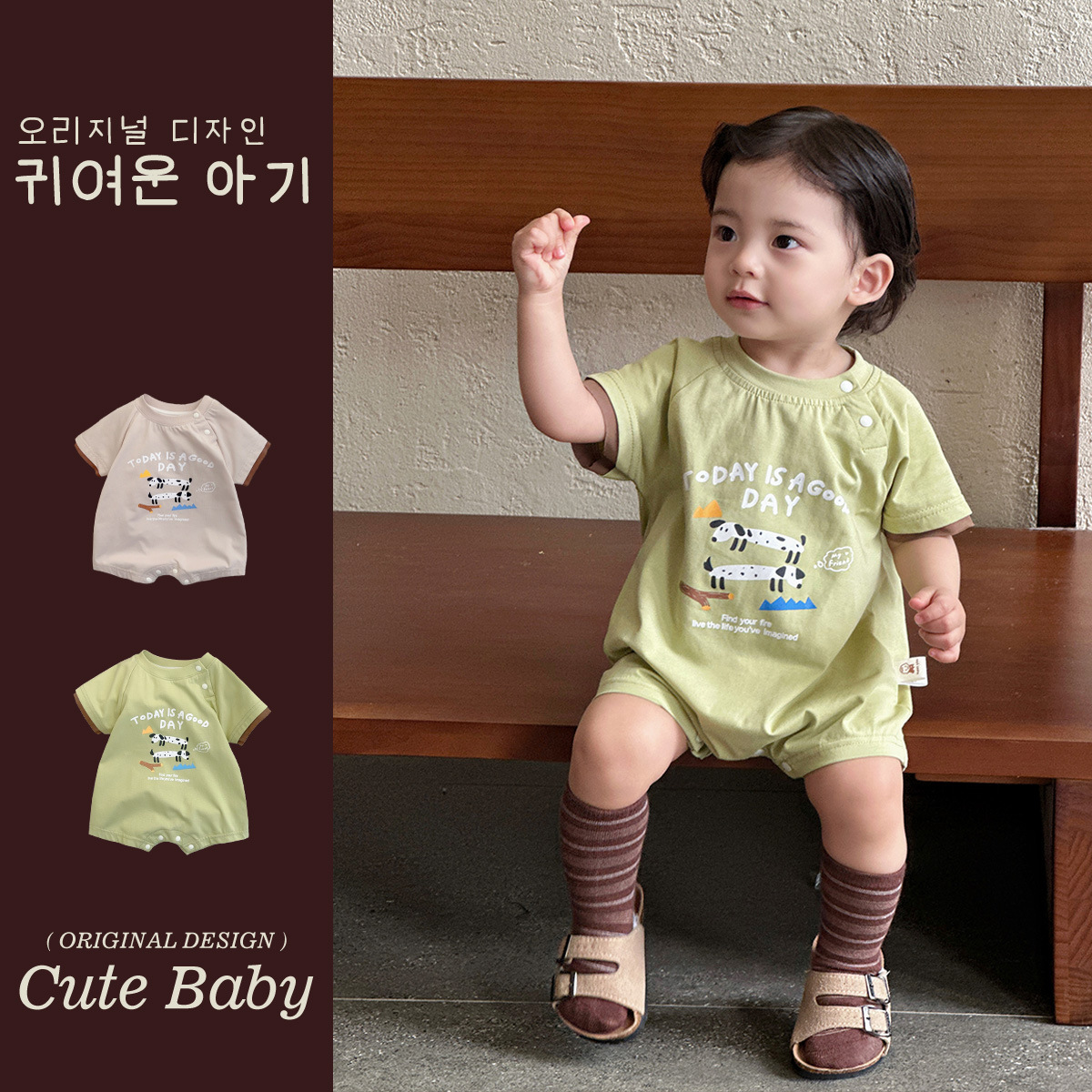 2025 verano nueva ropa recién nacido bebé dibujos animados manga corta delgada hebilla oculta mameluco bebé mono mameluco