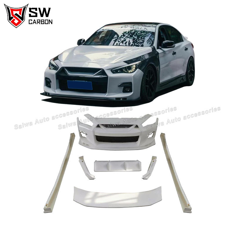 适用于日产GTR R35 2008-2016升级车身套件 前保险杠 侧裙 后唇