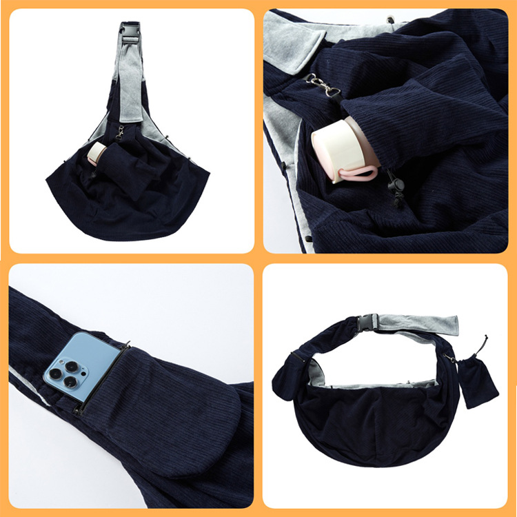 Portable Breathable Pet Waste Bag Large Capacity Single Shoulder Crossbody Cat Bag Stylish Design For Easy Cleaning_voghion.com