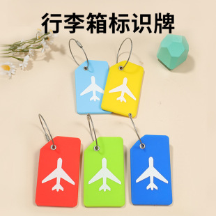 Silicone Luggage Tag Travel Luggage Checked Tag Luggage Identification Luggage Registration Tag Anti-Lost Tag Registration Tag
