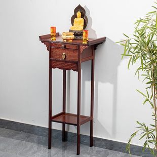 New Chinese Style Simple Table Living Room Entrance Table Wall Buddha Statues Table Antique Special Table for Gods Modern Simple Fragrant Table