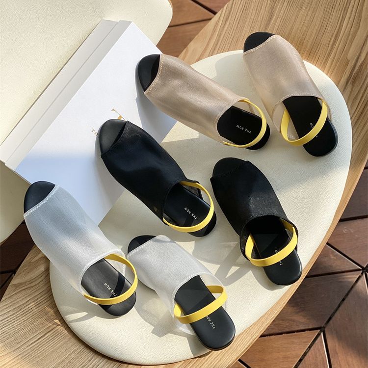 Minimalistic breathable mesh sexy summer sandals