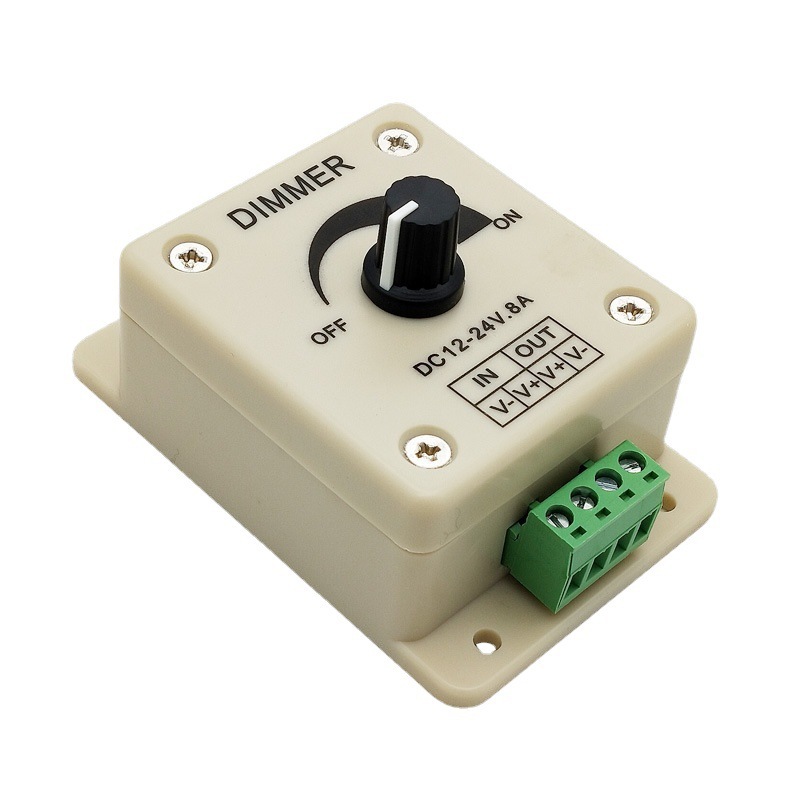 Manufacturer of LED monochromatic dimming controller, manual dimming controller, 8A LED strip, DC 12V LED strip controller