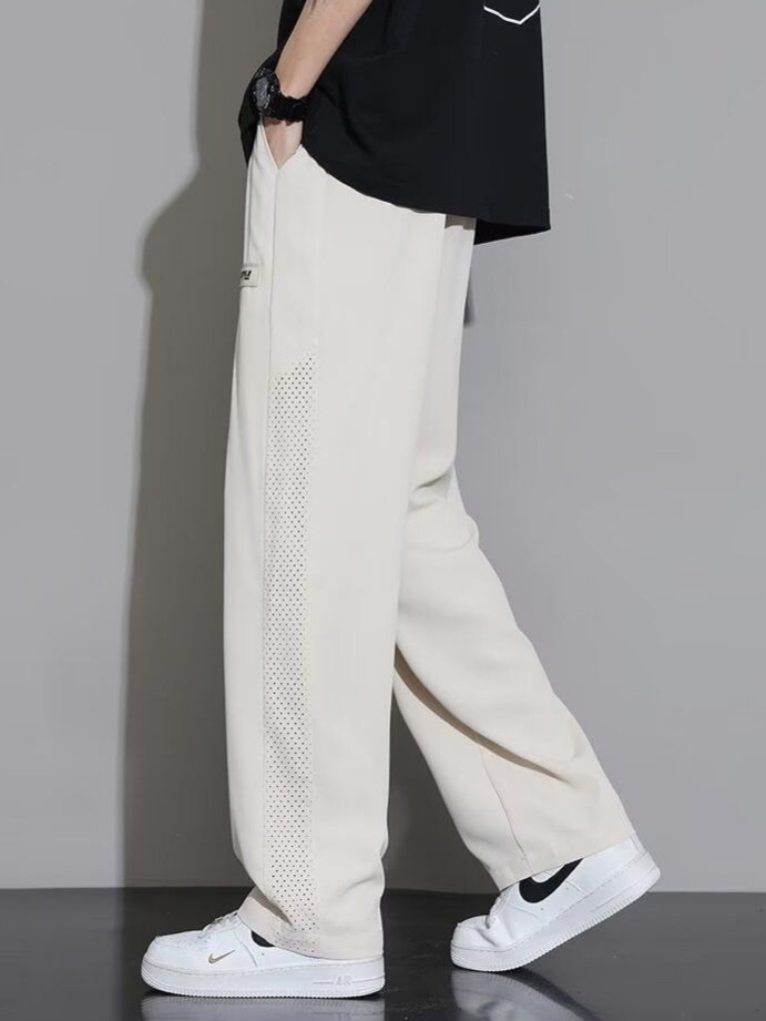 Pantalones casuales de secado rápido transpirables para hombres, pantalones deportivos delgados sueltos para hombres, pantalones casuales para hombres, pantalones de verano