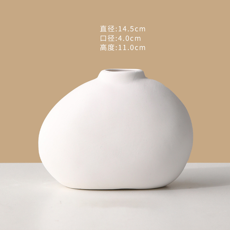 Jarrón de cerámica en blanco simple bricolaje blanco embrión bajo vidriado pintura de color sin yeso pintura de la mano de los niños de cerámica en blanco liso envío gratuito