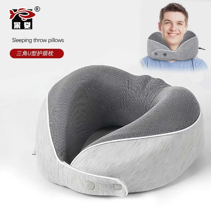 Amazon Memory Foam U-образная подушка для хранения дорожная подушка ворсовая Подушка портативная подушка для шеи U-образная подушка авиационная подушка для шеи оптом