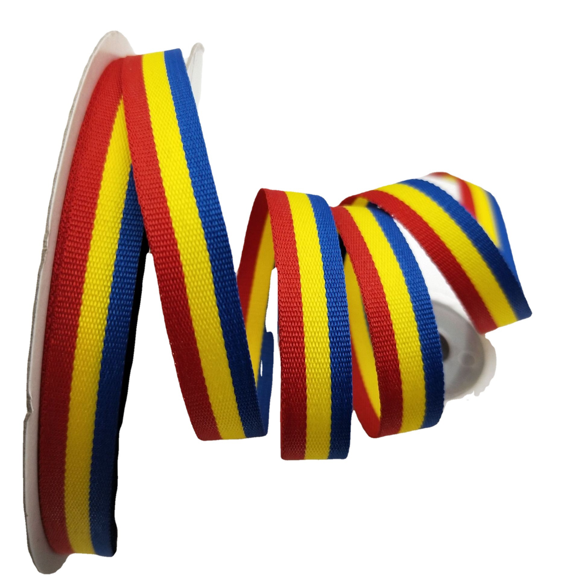 Un gran número de en stock de color rojo, blanco y azul a rayas banda de medalla cinta de color mezclado ropa zapatos y sombreros accesorios de bricolaje cinta de tres colores