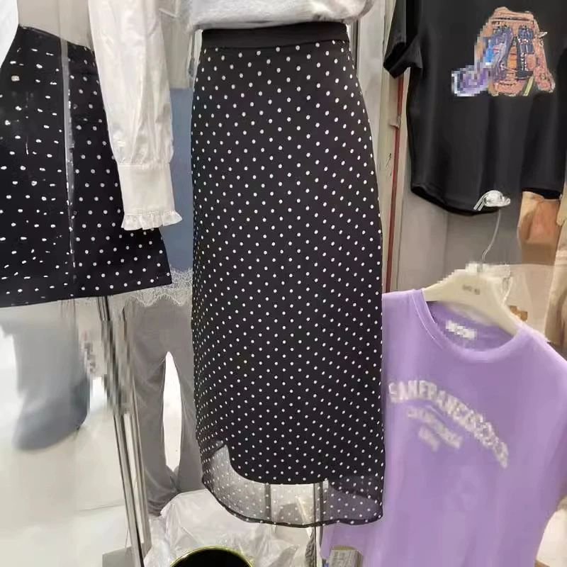 Сладкий ветер с уменьшением возраста, белая юбка с полусонкой, женская летняя фея, летняя фея, высокая талия, тонкая шифоновая юбка