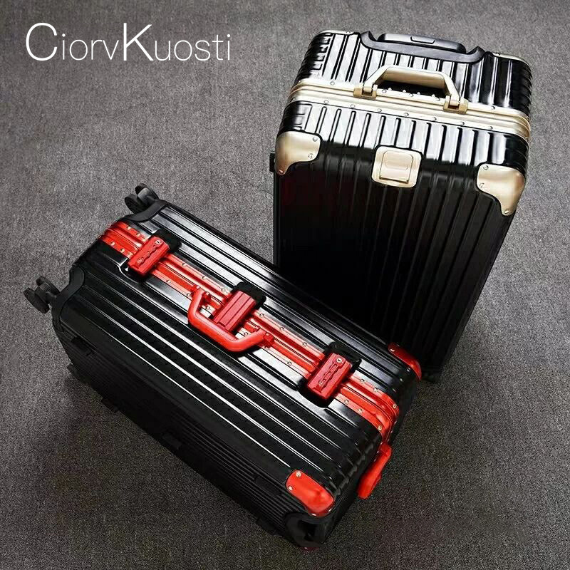 Equipaje caja de carro de gran capacidad Caja de marco de aluminio de gran tamaño caja de contraseña de envío caja de equipaje bolsa grande caja de 28 pulgadas 60