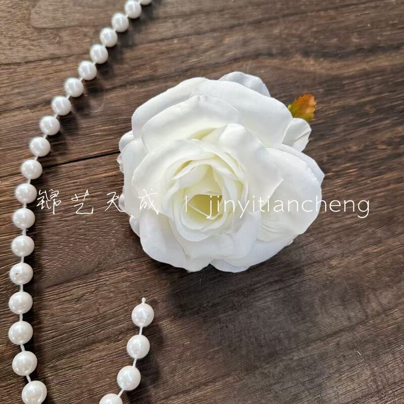 仿真花安娜玫瑰花头 花墙装饰婚礼布置 花环头饰diy假花材料批发|undefined