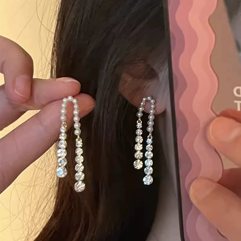Earrings 925 silver, Korean simple elegant design, long dangling & stud options, lightweight