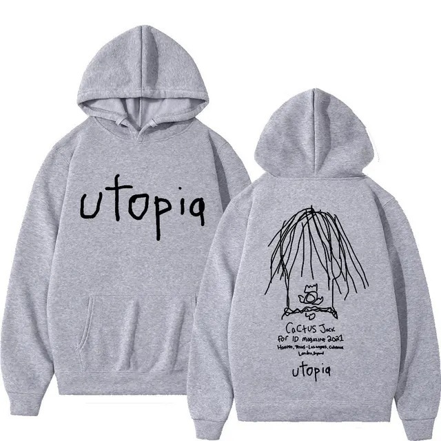 Rapper Cactus Jack Utopia Graphic Hoodie Men Women Fashion n
