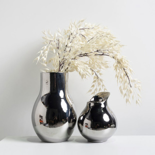 Electroplating round belly bottle decoration hotel model room home living room dining table study home desktop decorations sales office