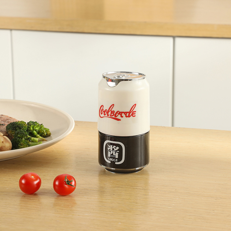 Tarro de condimento personalizado, apertura y cierre automáticos, cocina a prueba de fugas, salsa de soja, vinagre, botella de aceite de cola, olla de aceite de condimento de vidrio resistente a altas temperaturas