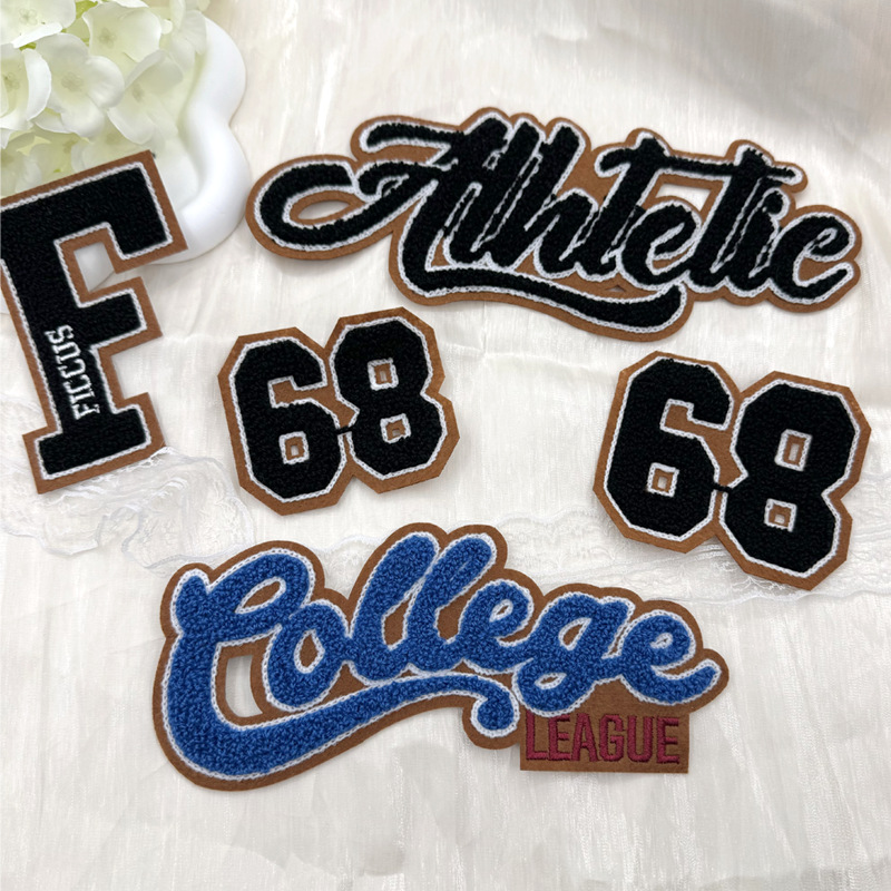 电脑刺绣手缝款家居服装毛巾绣厂家直销棒球服居家可爱风毛巾绣