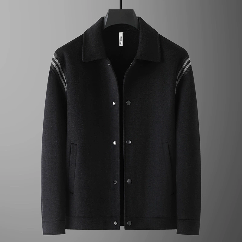 Fat Brother осень и зима 2024 новые мужские толстые плюс большие размеры короткие лацканы шерстяные куртки мужские двухсторонние