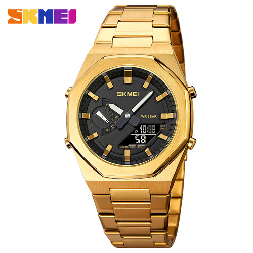Skmei Men's Synchronous Movement Sports Business Electronic Watch Steel Strap Men's Watch Factory Direct Sales