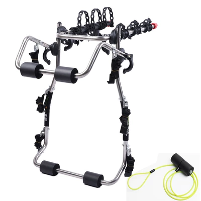 sedan wholesale — Car bike rack - stainless-steel-universal-type-can-hang-1-3-vehicles-with-anti-theft-trunk-type