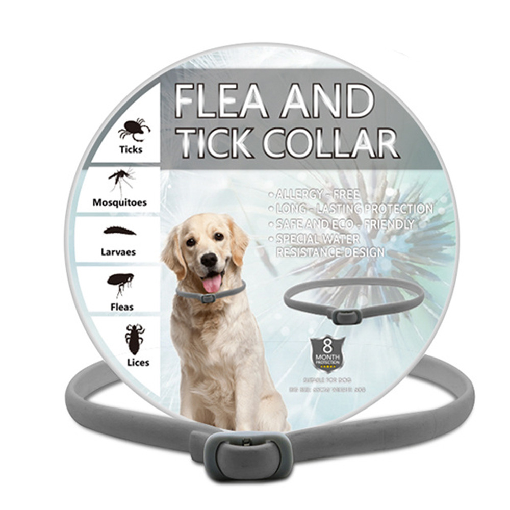 강아지용 회색 복합 소재 목걸이