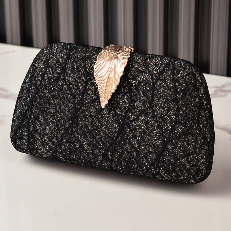 Nueva moda europea y americana hojas bolsas de cena vestidos de fiesta bolsas de mano simple retro cheongsam bolsas clucth