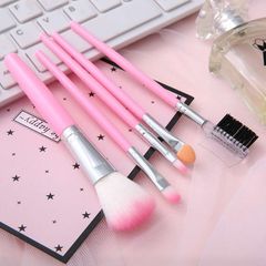Factory direct sales 5-piece makeup brush set, eye shadow, lip brush, eyebrow brush, makeup brush, dual-purpose eyebrow comb five-piece set
