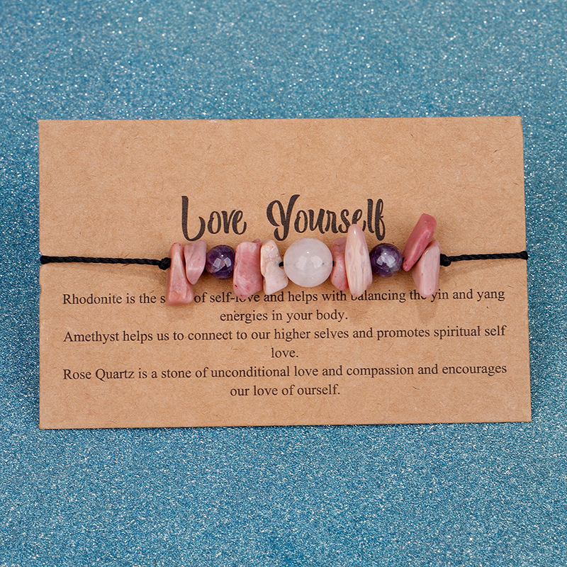 Fashion Geometric Stone Knitting Unisex Bracelets 1 Piece