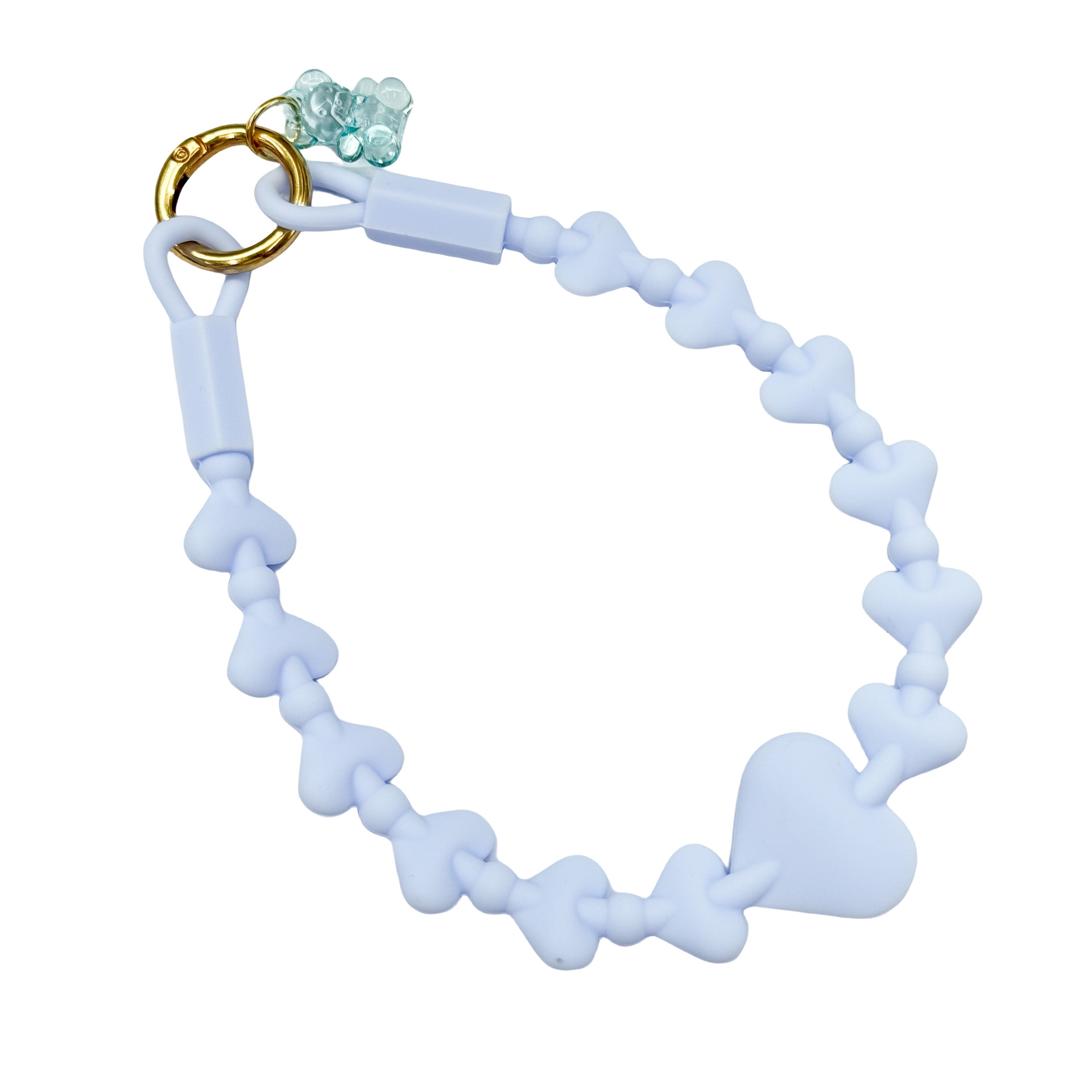 Buca hecha a mano ins viento de alta calidad cuerdas de teléfonos móviles amor pulsera de silicona cuerdas de moda de teléfonos móviles corto / adornos