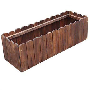 Heartwood Anti-Corrosion Wooden Flower Box Solid Wood Flower Pot Rectangular Balcony Vegetable Bonsai Extra Large Planting Box Outdoor Support