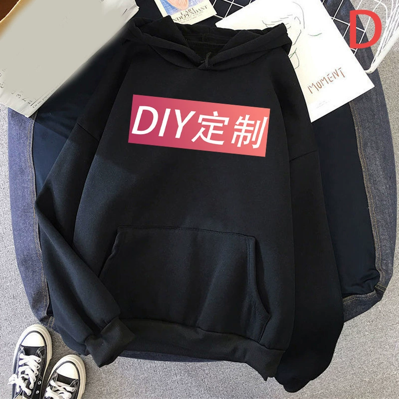 Толстовка с капюшоном чистого цвета для трансграничного экспорта, свободная европейского размера, осенне-зимняя европейская и американская мужская и женская рабочая одежда с длинными рукавами и принтом.