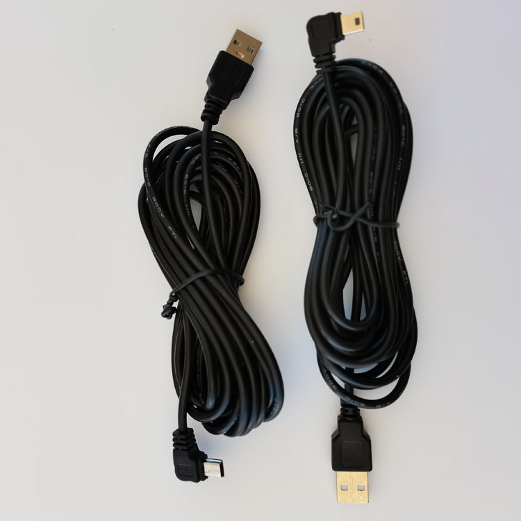 mini5P弯头转USB行车记录仪电源线,mini收音机,小家电,玩具充电线