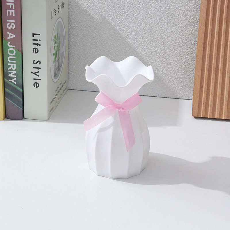 Jarrón de hoja de loto - blanco