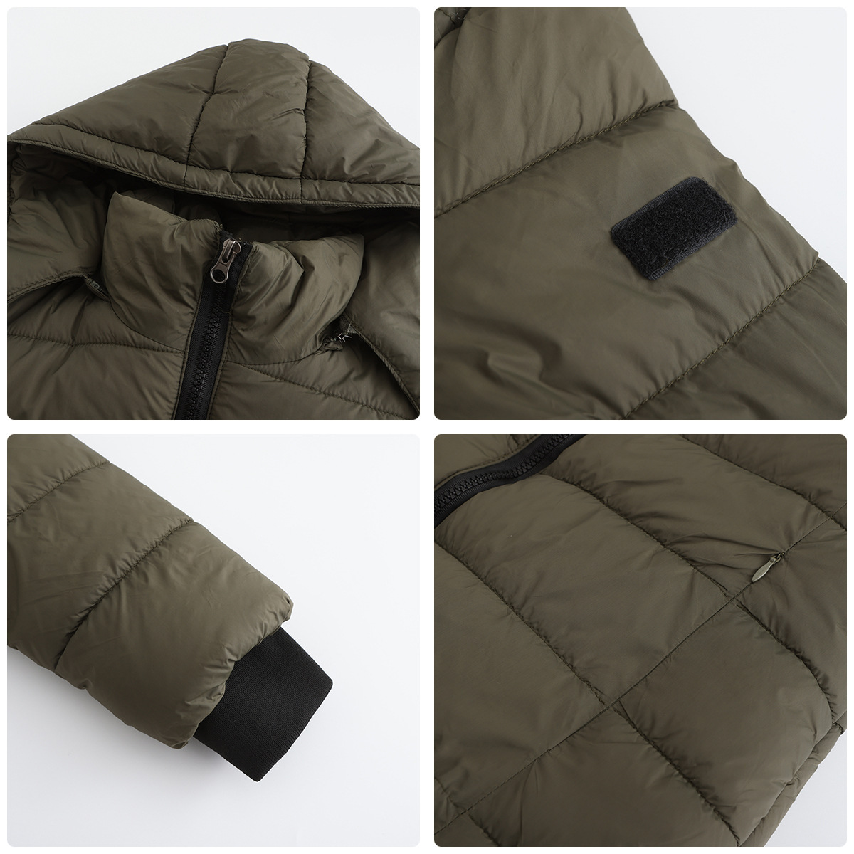 Abrigo de invierno para mujer con capucha extraíble parka impermeable_voghion.com