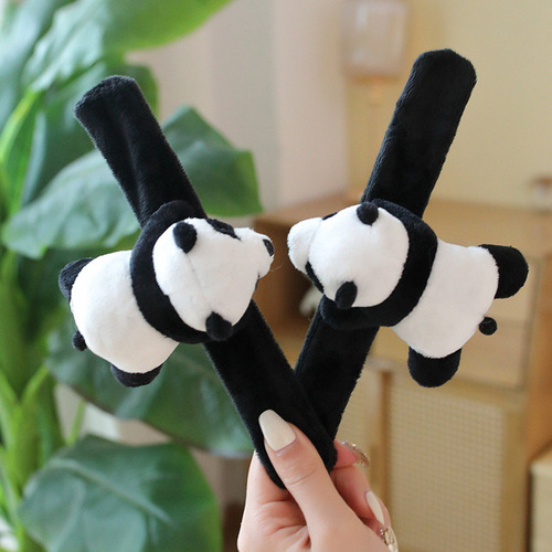 Cute Giant Panda Doll Snap Ring Bracelet Toy Plush Doll Hug Wrist Chengdu Base Souvenir