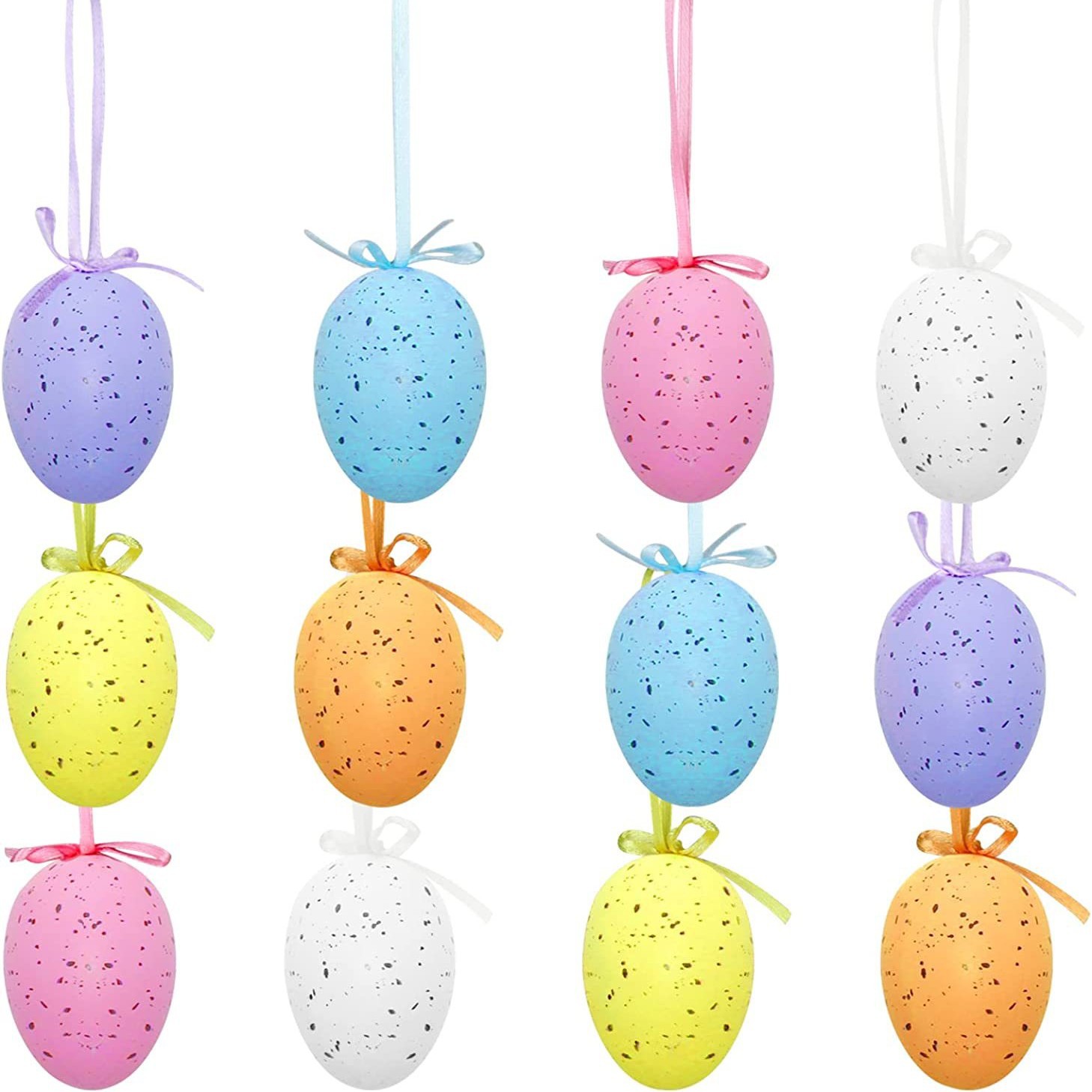 Huevo de Pascua dot huevo de plástico huevo vacaciones decoraciones simulación cáscara de huevo blanco molde colgante