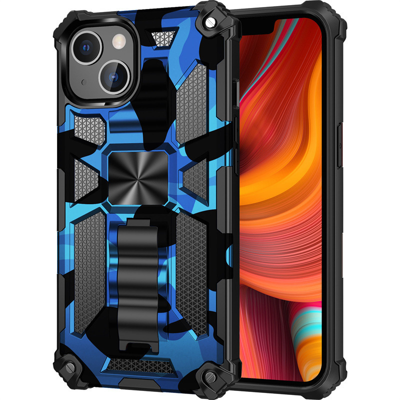 Cross-Border Suitable for Iphone17 Camouflage Armor Phone Case Apple 15Pro Stand Anti-Drop Protective Cover Cross-Border Suitable for Iphone17 Camouflage Armor Phone Case Apple 15Pro Stand Anti-Drop Protective Cover