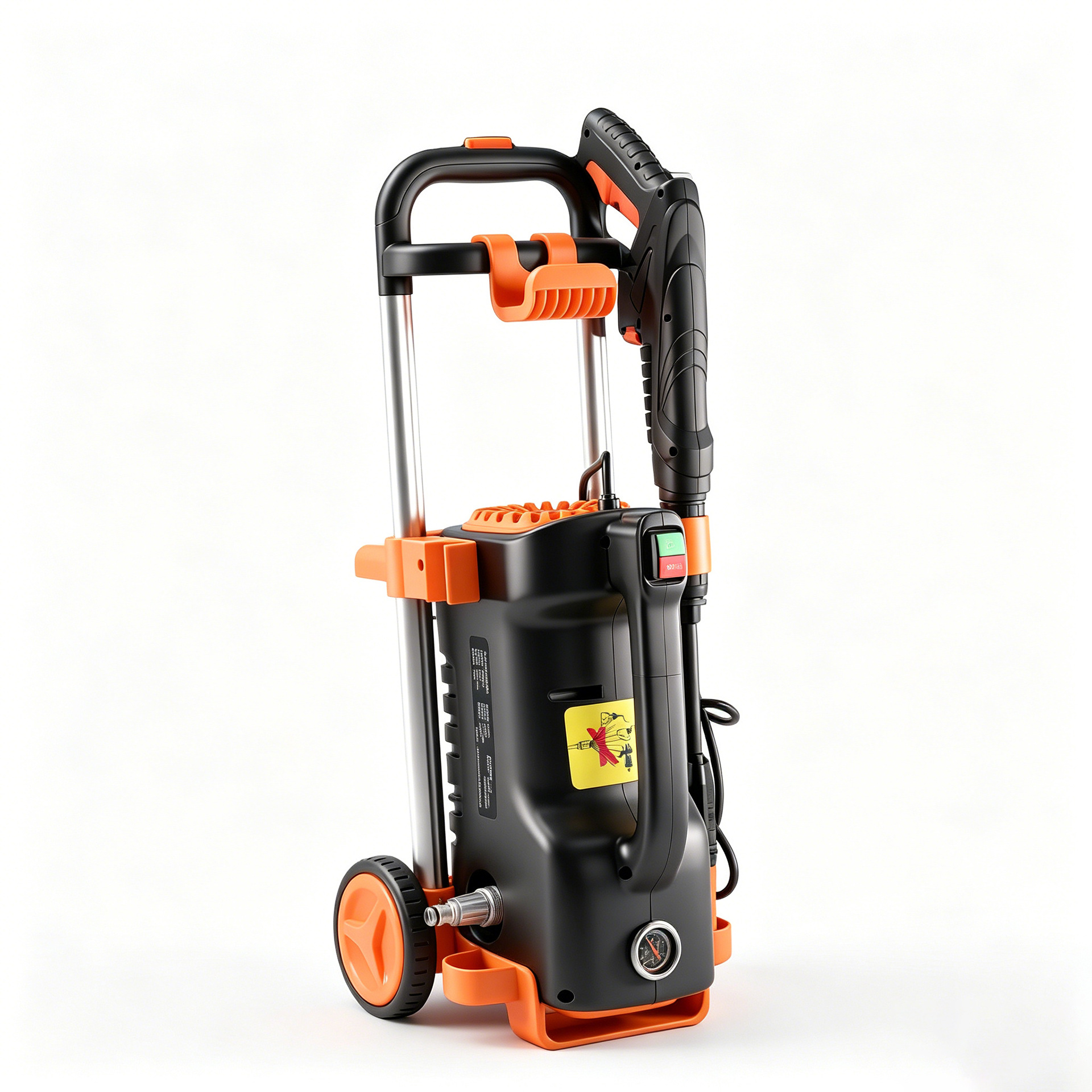 Rongba Double-Wheel Portable Cleaning Machine, Fully Automatic High-Pressure Powerful Car Washing Machine, High-Pressure Cleaning Machine, High-Pressure Water Gun Pump