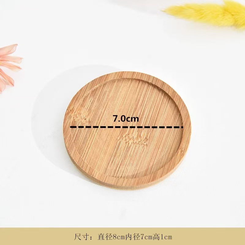 Base de maceta, bandeja de bambú, base de bambú, embrión, fondo de bambú, fondo de bambú de forma especial, posavasos, plataforma transfronteriza, fondo de té, ronda