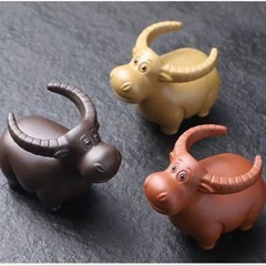 紫砂茶ペット、干支牛、茶遊び、手作り装飾品、茶こし、茶盆アクセサリー、茶芸、茶道、育てることができます
