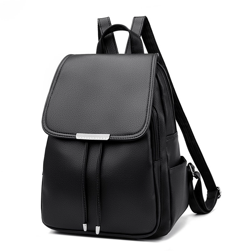 Shoulder bag backpack, genuine leather 2022 collection, compact flap design, adjustable straps