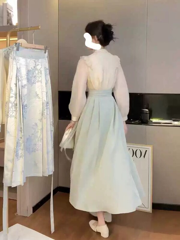 新中式国风马面裙套装2025夏季改良汉服上衣小个子禅意两件套女装|undefined