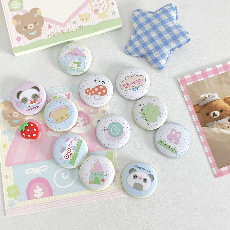 オリジナルかわいい昔ながらのミニバーチャーかわいい漫画ハンドブック装飾バーチャー 25 ミリメートルバッジピンかわいい|undefined