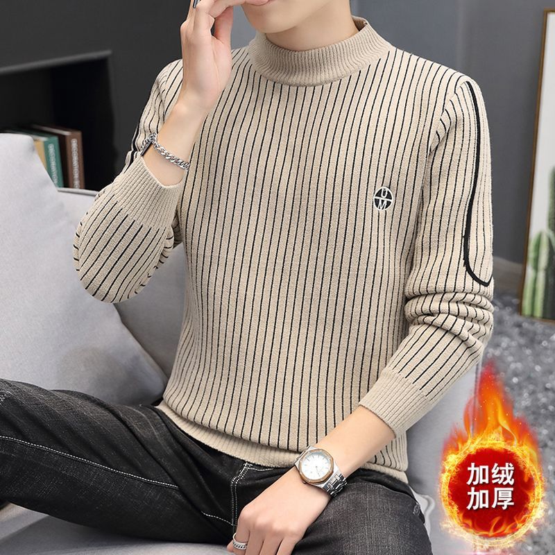 Winter fashionable casual velvet keep warm knitted sweater