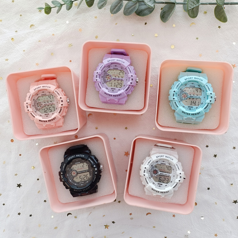 New electronic watch student waterproof luminous alarm clock multi-functional sports boys and girls watch wholesale